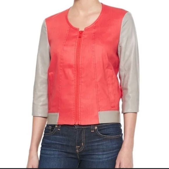 Helmut lang womens small cropped bomber jacket 80s retro vintage inspired - Picture 2 of 13